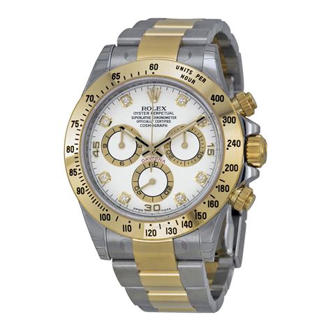 rolex 18kt gold & ss daytona white dial